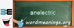 WordMeaning blackboard for anelectric